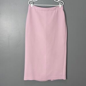 Apostrophe Womens Pink Midi Pencil Skirt Size 14 Lined Career Professional